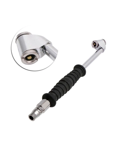 ABBASALI ATH 250mm Portable Automotive Car Straight Shank Dual Head Tyre(TIRE) Air Chuck Inflator-1