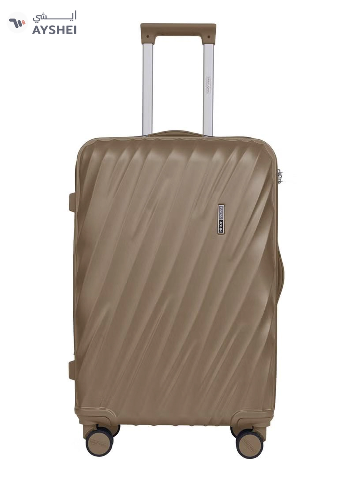 PARAJOHN Swirl Series ABS Luggage Trolley Set 3 Pcs -Coffee-4-4