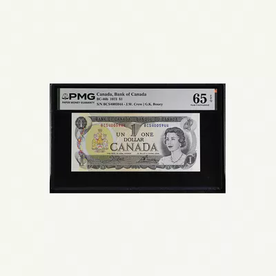 CANADA 1 DOLLAR BANKNOTE 1973 PMG 65-0