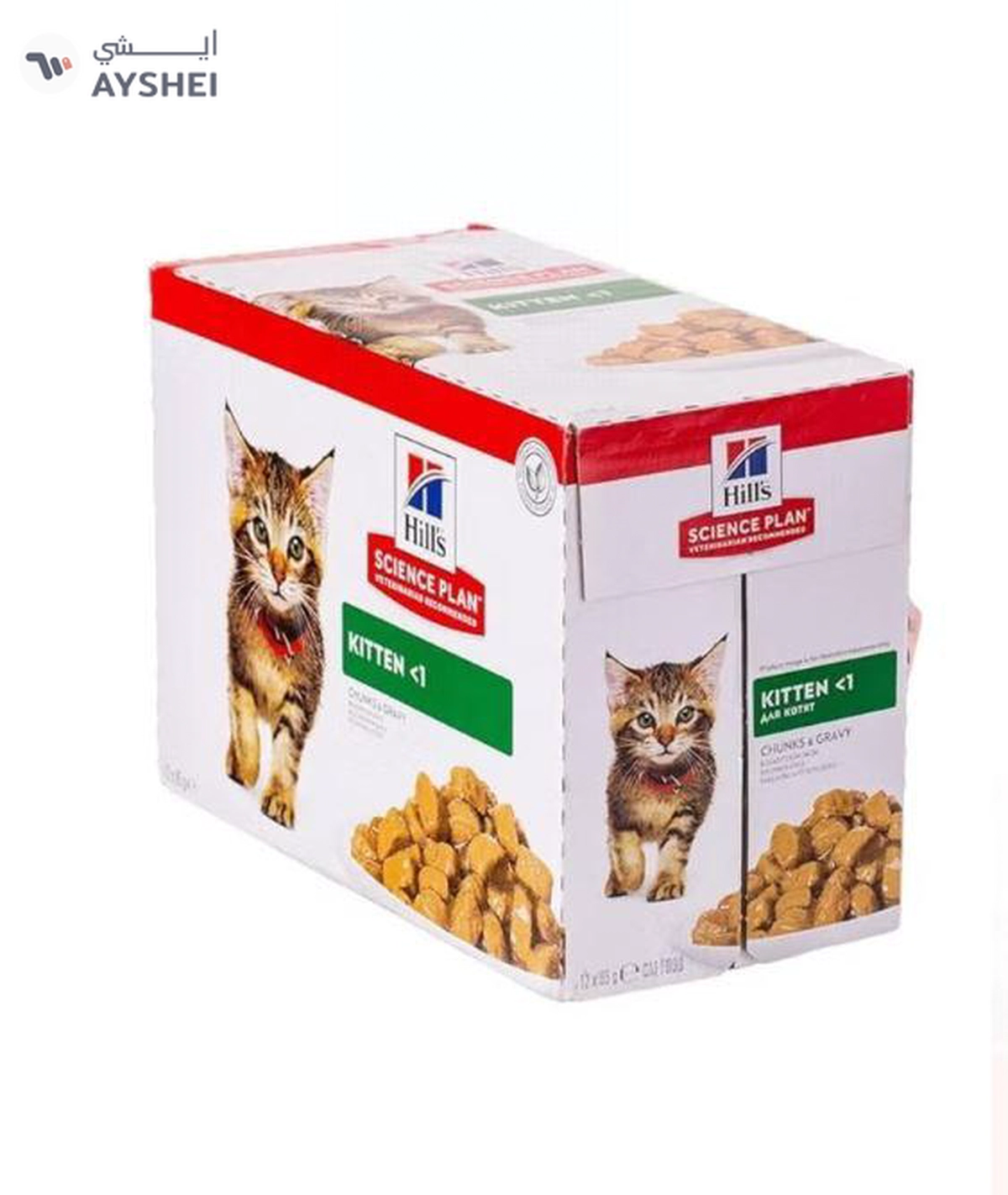 Hills Science Plan Tender Chunks in Gravy Kitten with Chicken Wet Cat Food - 85g×12-1-1