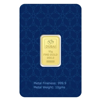 Dubai Gold 10 Grams Pure 999.9 Fine Gold Bar-0