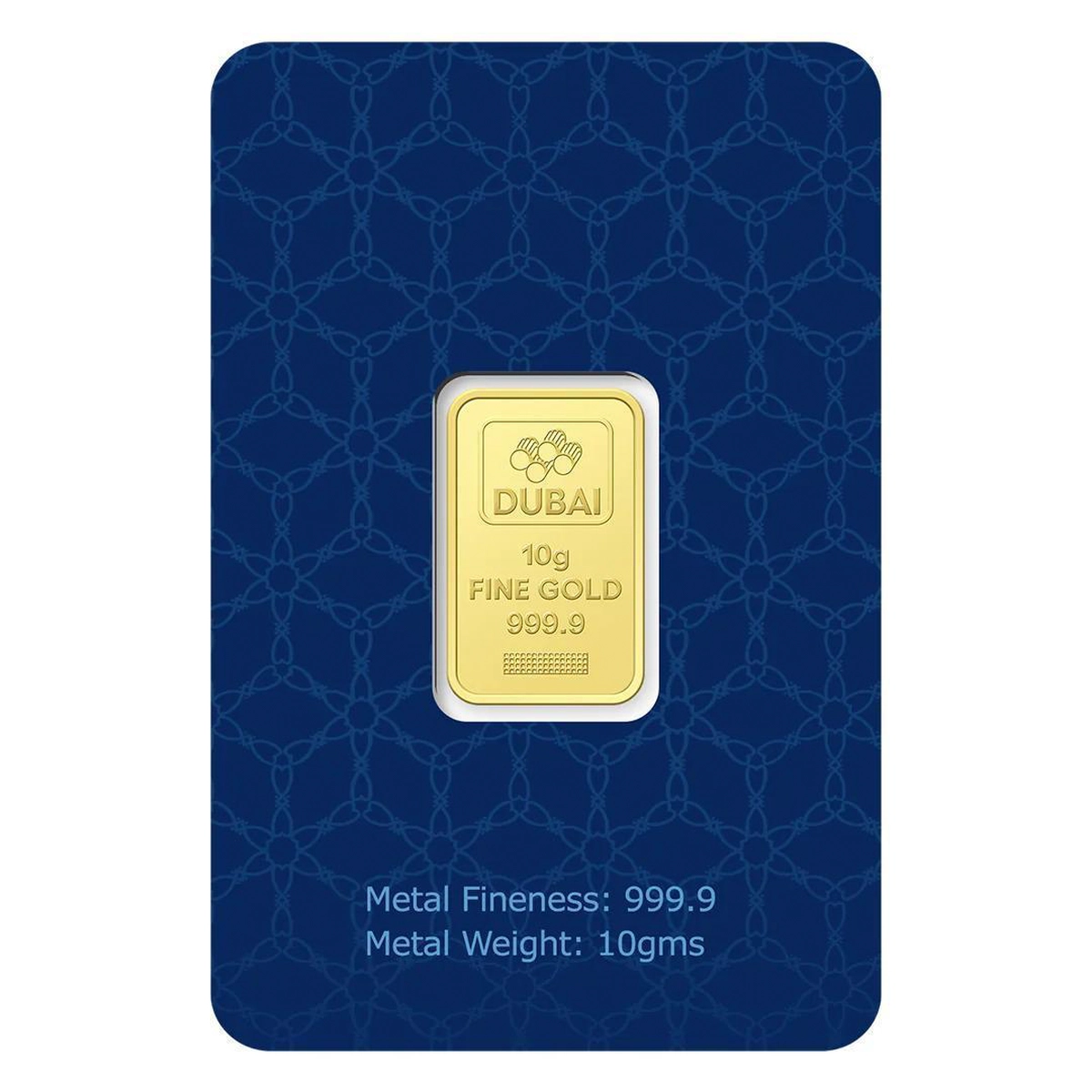 Dubai Gold 10 Grams Pure 999.9 Fine Gold Bar-0-0