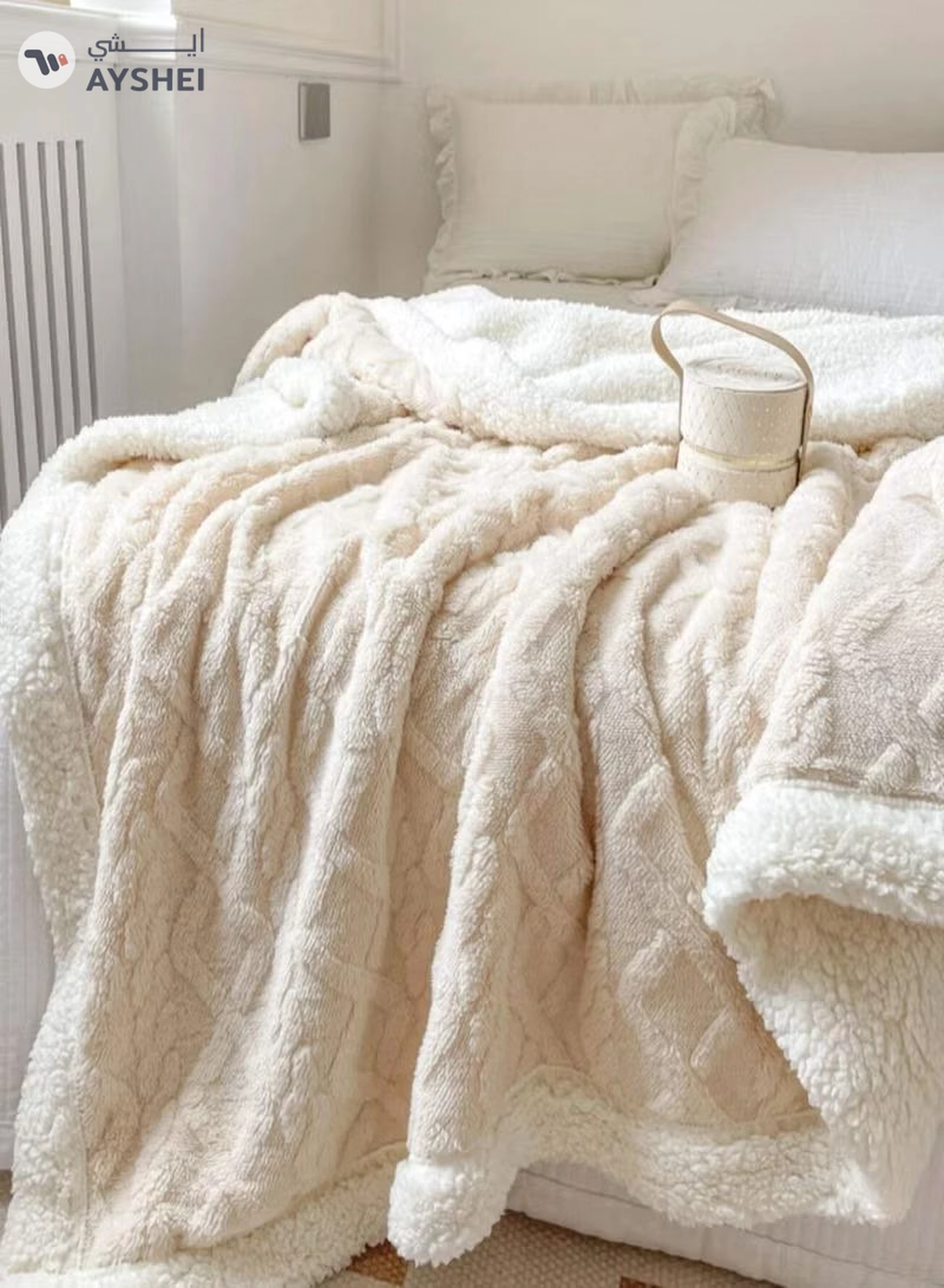 DubaiGallery Flannel Simple Double Layer Quilted Quilt, Winter Bed Sheet Quilt, Composite Leisure Blanket Warm blankets in winter-2-2