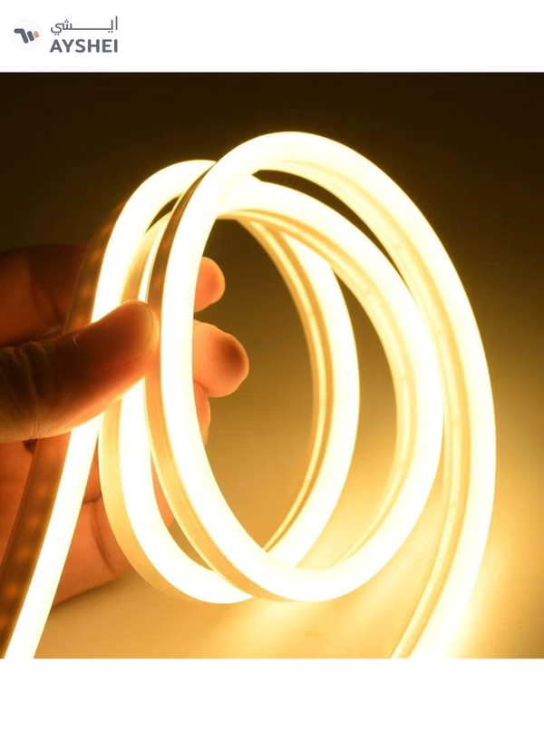 Yuwell Premium Quality LED Neon Strip Light Waterproof For Home Lighting Kitchen Bed Outdoor Flexible Decoration Warm White 5 Meter