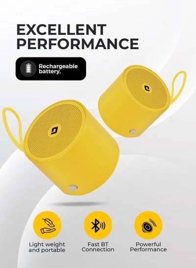 GEEPAS Mini Bluetooth Speaker | Portable Wireless Speaker with Hi-Fi Sound | 5 Hours Playtime, Type-C Charging, Compact Design | GMS11195 multicolour-3