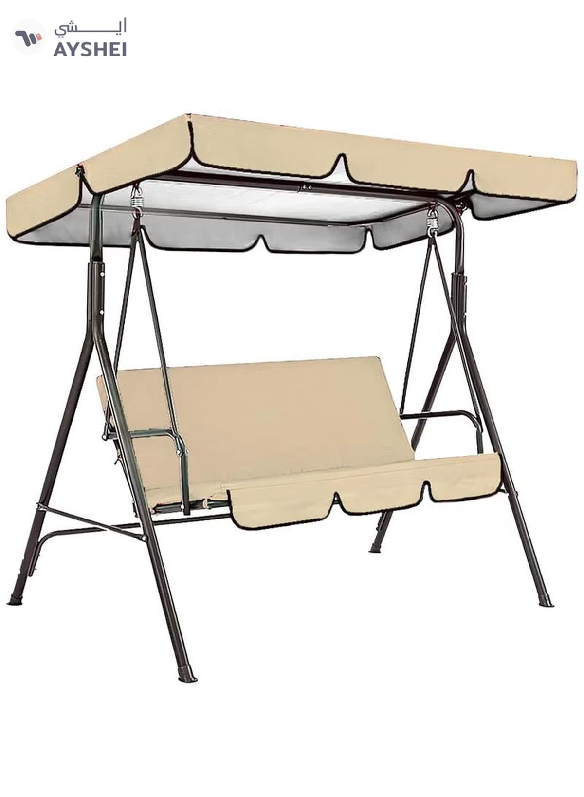 DubaiGallery 3 Seat Coated Steel Rocking in Polyester-1-1