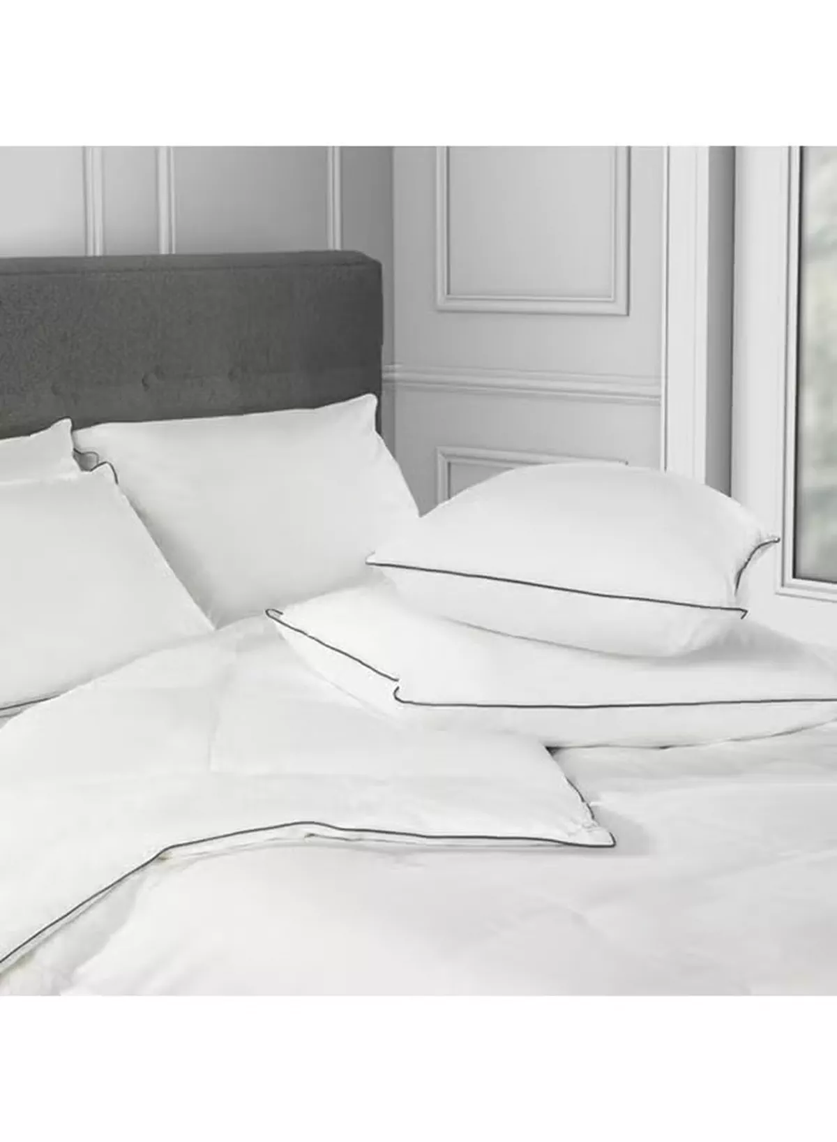 Eworld Premium Down Alternative Filled Bed Pillows, Featuring Breathable Cover, Microfiber Filling and Plush Bounce-Back Design, Hypoallergenic and Luxurious Hotel Quality Pillow Set, White, Pack of 2 & 4-1-1