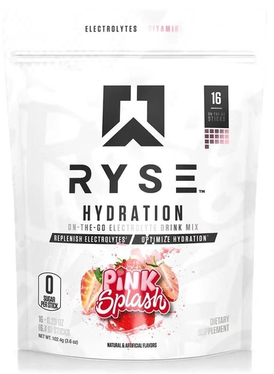 RYSE Hydration Electrolytes Sticks, Pink Splash, 16 Sticks-0