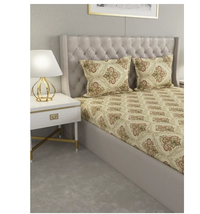 Raymond King Size Super Soft 210 TC Pure Cotton Fitted Sheet-2