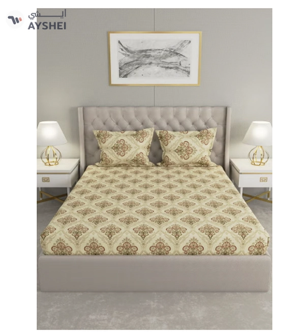 Raymond King Size Super Soft 210 TC Pure Cotton Fitted Sheet