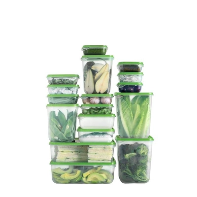 IKEA PRUTA Food Container Set of 17, Transparent/Green-5