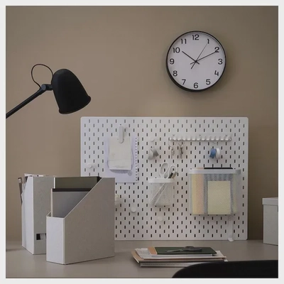 IKEA PLUTTIS Wall Clock: Sleek Black 28 cm Timepiece-3