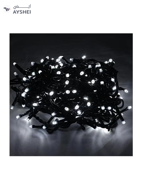 Yuwell Cool White LED Fairy Light Exterior Waterproof Fairy Light For Party Indoor And Outdoor Decoration For Home And Garden Decoration 100 LED 10 Meter