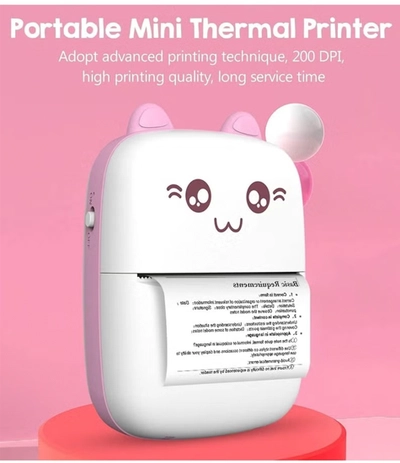 DubaiGallery Mini Printer Portable, Pocket Thermal Printer Wireless Smart Printer For Photo Picture Office -3