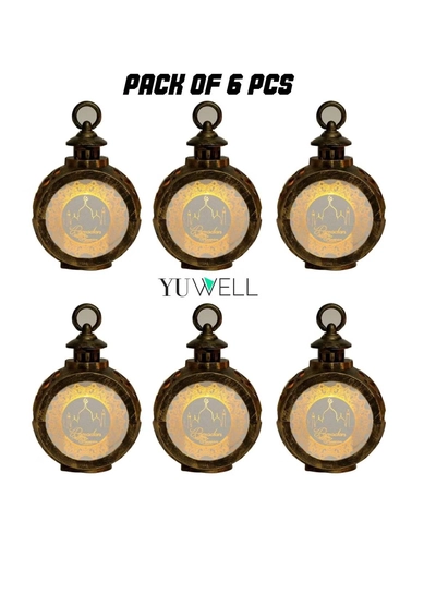 Yuwell Pack Of 6 Pcs Ramadan Lantern Eid And Ramadan Decoration Light For Indoor And Outdoor Decorations-0