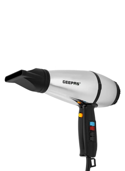 Geepas Hair Dryer GHD86072, AC Motor, Cool Shot Function, 2 Heat Setting Function, Overheat Production, Strong And Powerful Wind, Detachable Filter Easy To Clean, One Nozzle, Fast Drying Of Thick Hair-0