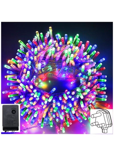 Yuwell 100 Meter 480 LED String Lights Decoration Lights RGB Light 8 Modes Led Light Clear Wire For Home Decorations Ramadan Lights Indoor & Outdoor Decoration Ramadan Decoration Light Diwali Lights Curtain Lights With 3-Pin UK Plug-0