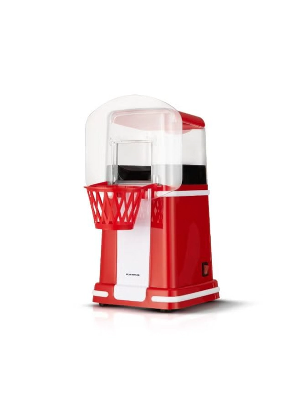 Olsenmark Hot Air Popcorn Maker – OMPM7071 | 1200W | Oil-Free Healthy Popcorn | Fully Automatic | Non-Stick & Easy Clean | Red 80 ml OMPM7071 Red and White