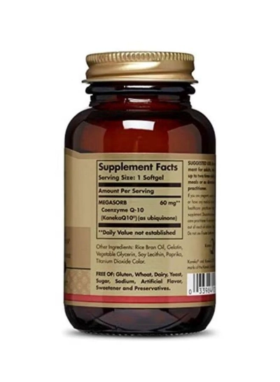 Solgar Megasorb CoQ-10 60 MG Dietary Supplement - 120 Softgels-3