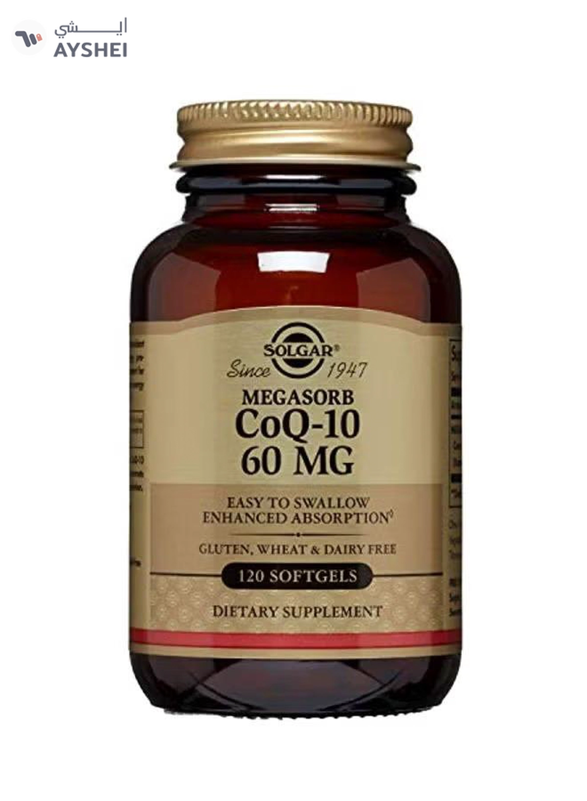 Solgar Megasorb CoQ-10 60 MG Dietary Supplement - 120 Softgels