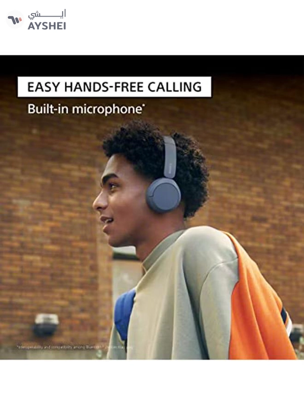 Sony WH-CH520 Wireless Bluetooth On Ear With Mic For Phone Call White
