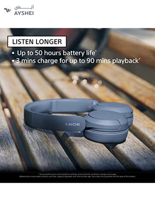 Sony WH-CH520 Wireless Bluetooth On Ear With Mic For Phone Call White