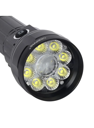 GEEPAS Zoomable LED Flashlight 20W | Perfect for Indoor and Outdoor Use, 5 Hours Continuous Working | Power Reminder, 4000 mAh Lithium Battery, 2000 Lumens | GFL51098Z-1