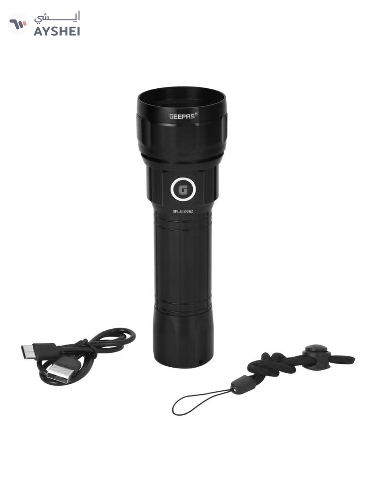 GEEPAS Zoomable LED Flashlight 20W | Perfect for Indoor and Outdoor Use, 5 Hours Continuous Working | Power Reminder, 4000 mAh Lithium Battery, 2000 Lumens | GFL51098Z-2-2