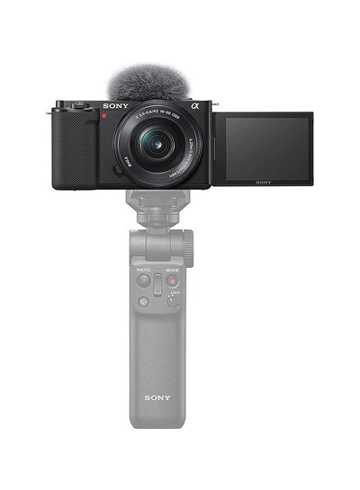 Sony Alpha ZV-E10L Interchangeable Lens Vlog Digital Camera with 16-50 mm Lens and Free Wireless Grip with remote control and tripod feature, 24.2MP, Black-2