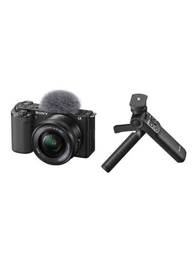 Sony Alpha ZV-E10L Interchangeable Lens Vlog Digital Camera with 16-50 mm Lens and Free Wireless Grip with remote control and tripod feature, 24.2MP, Black-6