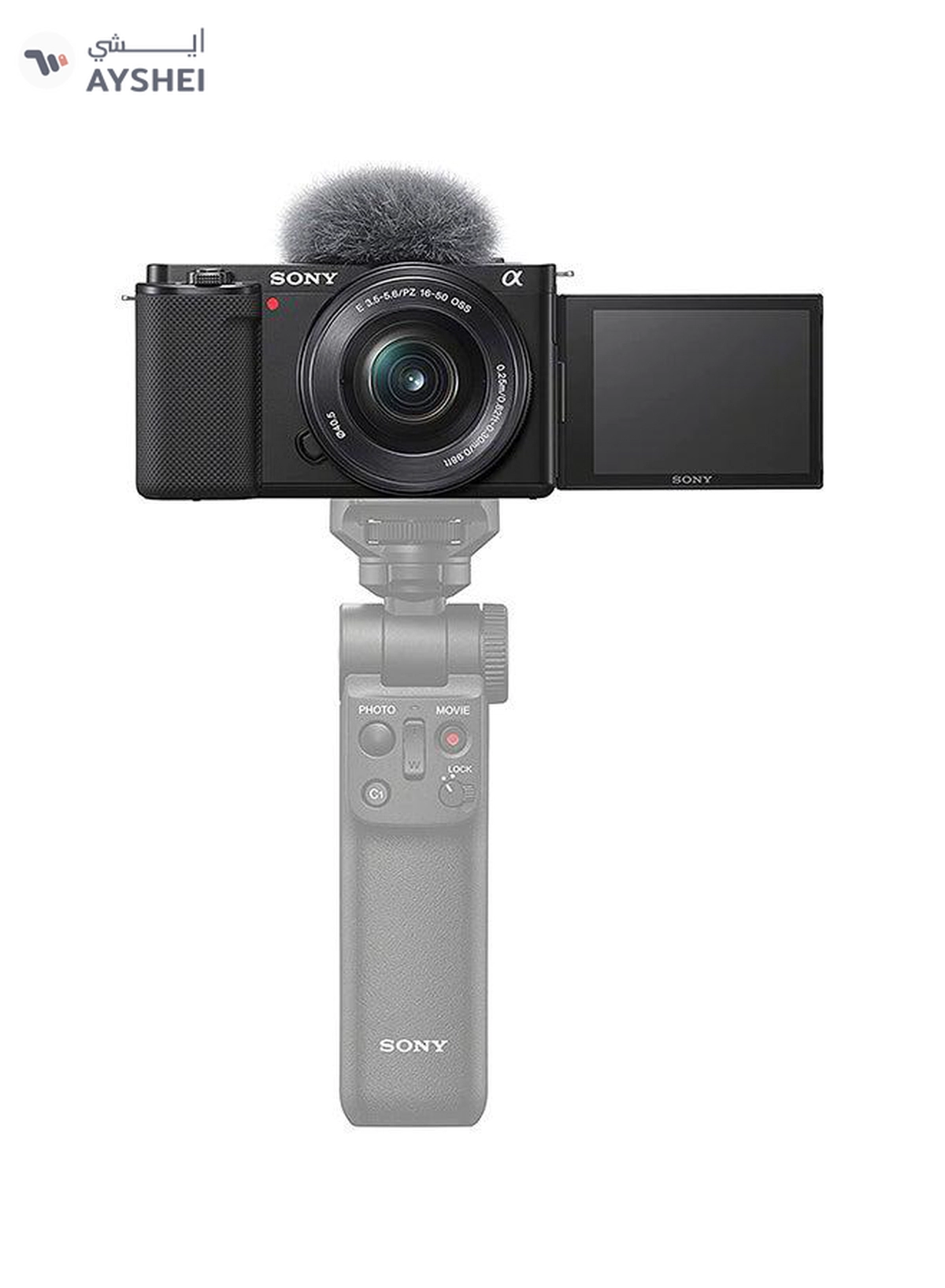 Sony Alpha ZV-E10L Interchangeable Lens Vlog Digital Camera with 16-50 mm Lens and Free Wireless Grip with remote control and tripod feature, 24.2MP, Black-2-2