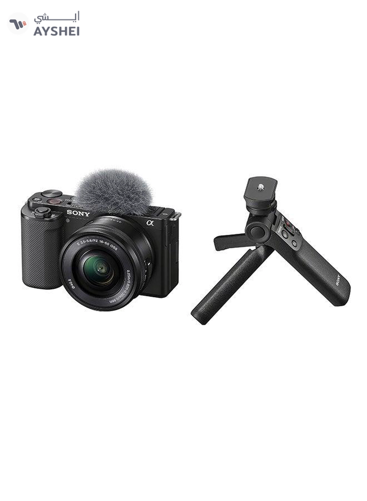 Sony Alpha ZV-E10L Interchangeable Lens Vlog Digital Camera with 16-50 mm Lens and Free Wireless Grip with remote control and tripod feature, 24.2MP, Black-6-6