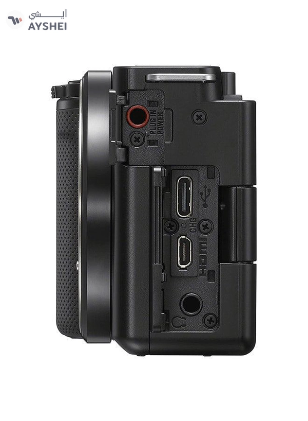 Sony Alpha ZV-E10L Interchangeable Lens Vlog Digital Camera with 16-50 mm Lens and Free Wireless Grip with remote control and tripod feature, 24.2MP, Black