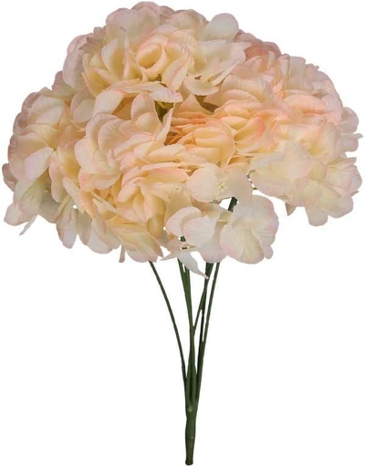 YATAI Artificial Silk Hydrangea Flower Bunch Arrangements Large Fake Floral Bundles Home Wedding Bouquet Table Centerpieces Party Decoration-Peach-Pink (1)-0