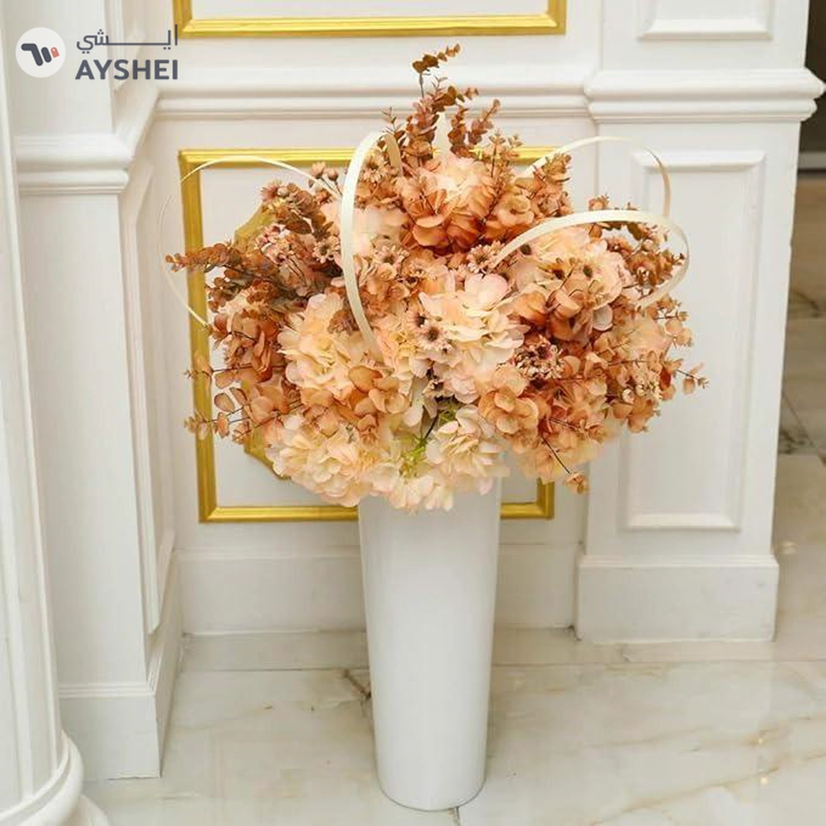 YATAI Artificial Silk Hydrangea Flower Bunch Arrangements Large Fake Floral Bundles Home Wedding Bouquet Table Centerpieces Party Decoration-Peach-Pink (1)-1-1