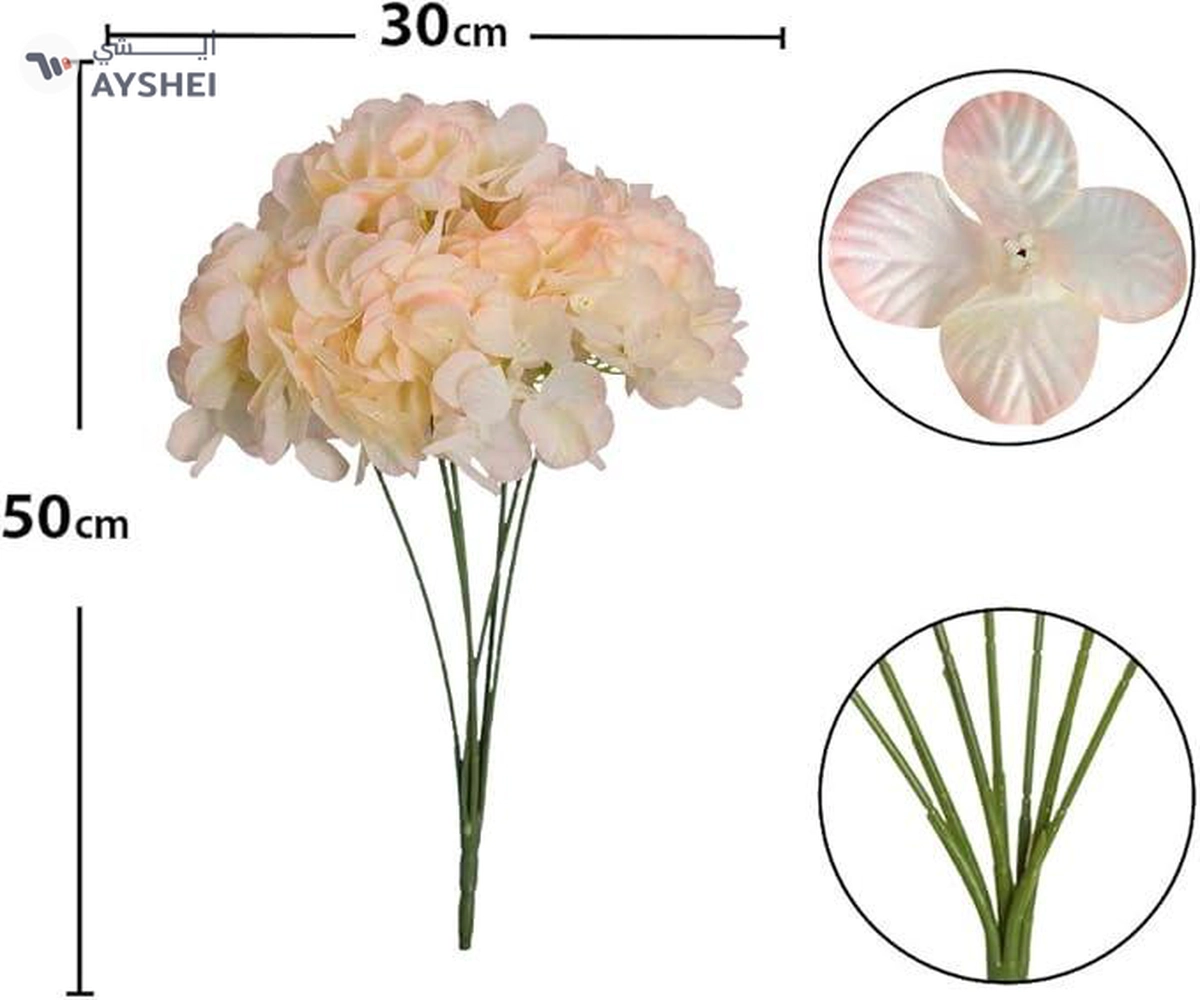YATAI Artificial Silk Hydrangea Flower Bunch Arrangements Large Fake Floral Bundles Home Wedding Bouquet Table Centerpieces Party Decoration-Peach-Pink (1)-2-2