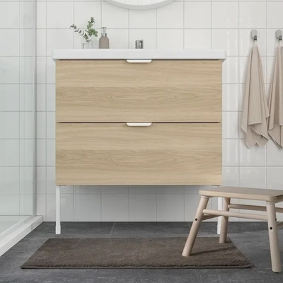 SÖDERSJÖN Grey-Brown Bath Mat - 50x80 cm | Stylish and Comfortable Bathroom Essential-3