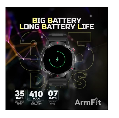 ARMFIT Hulk Smartwatch For Men, AMOLED Always On Display Bluetooth Calling Waterproof Fitness Watches Compatible With Android iOS Black-5
