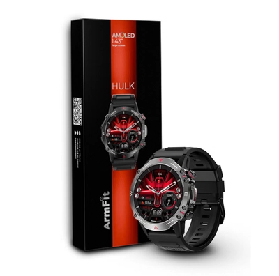ARMFIT Hulk Smartwatch For Men, AMOLED Always On Display Bluetooth Calling Waterproof Fitness Watches Compatible With Android iOS Black-1