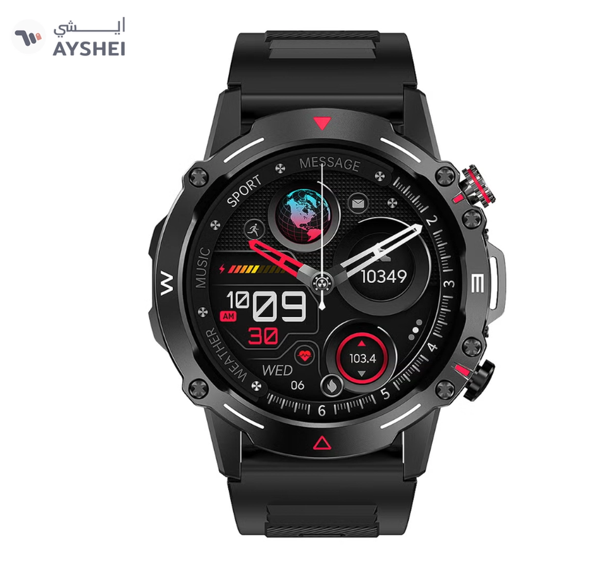 ARMFIT Hulk Smartwatch For Men, AMOLED Always On Display Bluetooth Calling Waterproof Fitness Watches Compatible With Android iOS Black-0-0