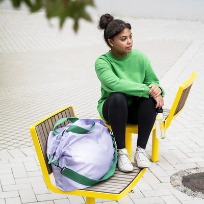 IKEA RÄCKLA Bag, Foldable, Lilac/Green, 75x45 cm/55 L-3
