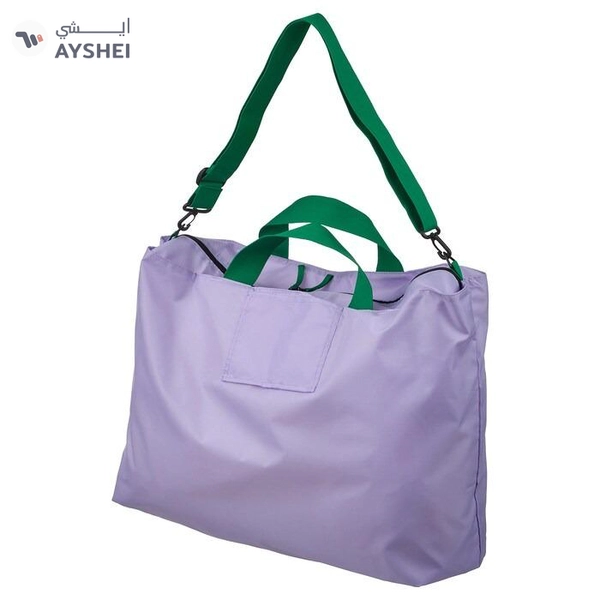 IKEA RÄCKLA Bag, Foldable, Lilac/Green, 75x45 cm/55 L