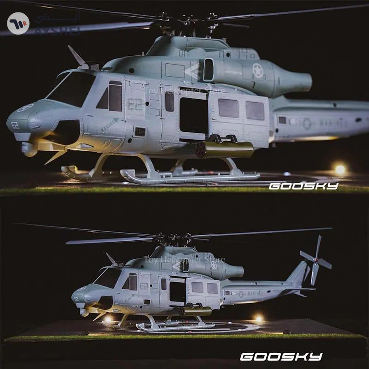 Goosky E2 UH-1Y Venom Intelligent Rc Helicopter 1:35 Scale-5-4
