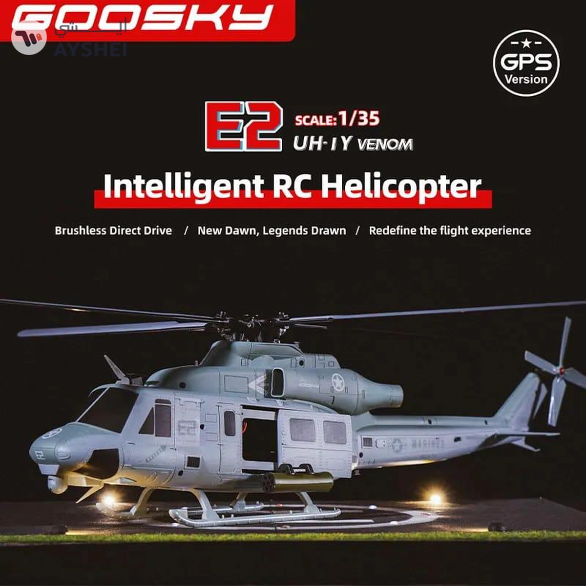 Goosky E2 UH-1Y Venom Intelligent Rc Helicopter 1:35 Scale-7-6