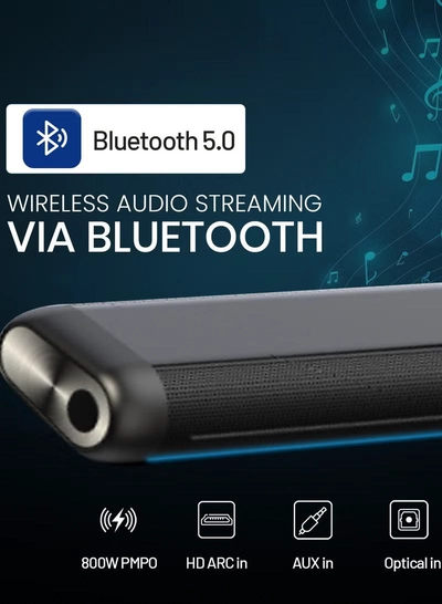 OLSENMARK OMMS1286, 2.1 High Bass Sound Bar, 1400W PMPO Sound Bar, Bluetooth, USB, AUX Connection, Mini Sound, Audio System for TV Speakers, Home Theater, Gaming, Projectors-4