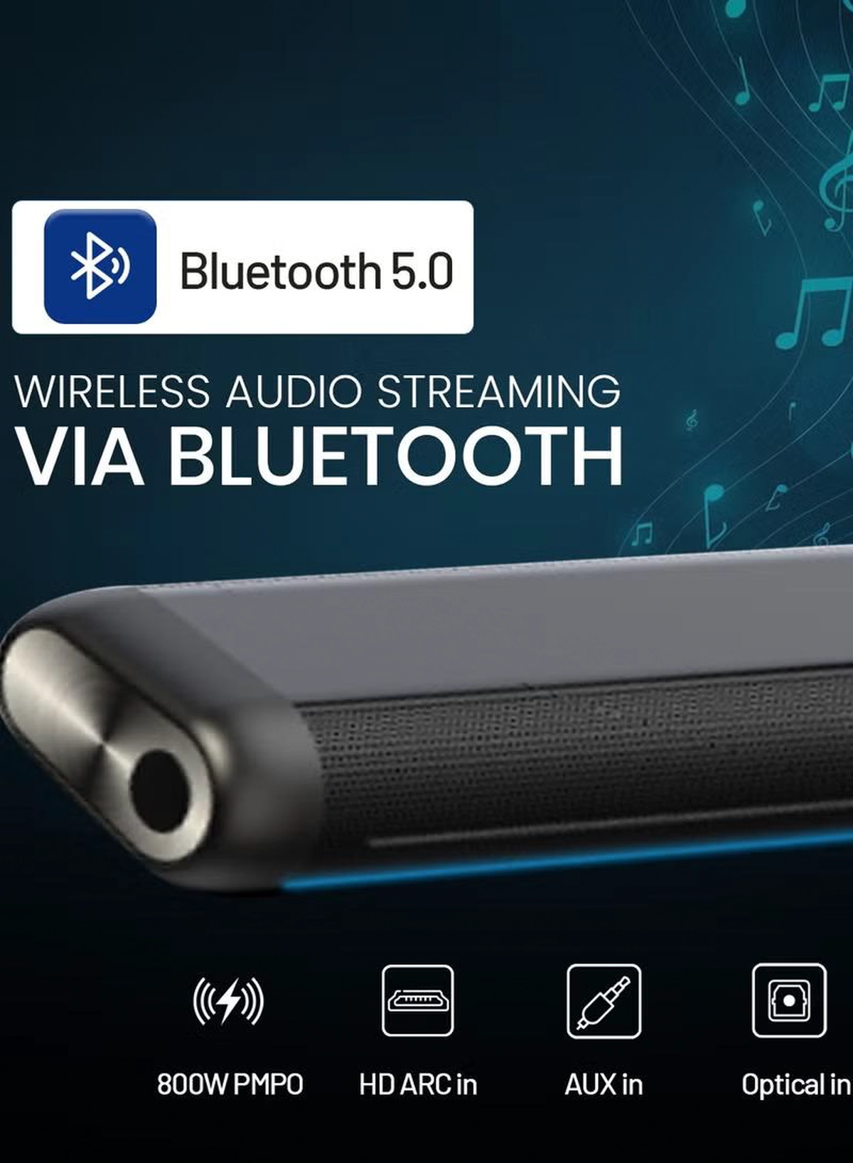 OLSENMARK OMMS1286, 2.1 High Bass Sound Bar, 1400W PMPO Sound Bar, Bluetooth, USB, AUX Connection, Mini Sound, Audio System for TV Speakers, Home Theater, Gaming, Projectors-4-4