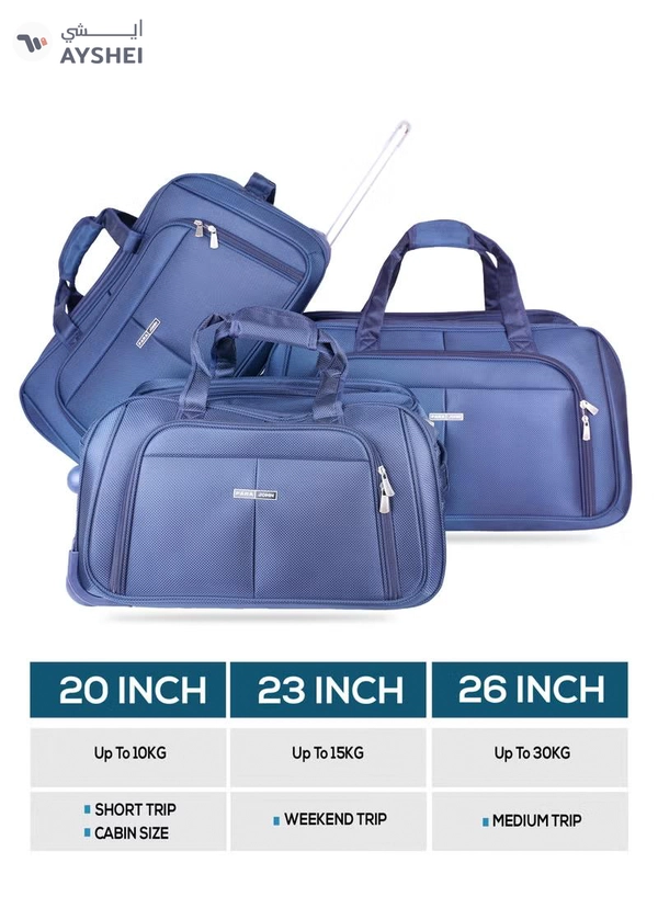 PARAJOHN 3-Piece Travel Luggage Duffel Bag Set Navy