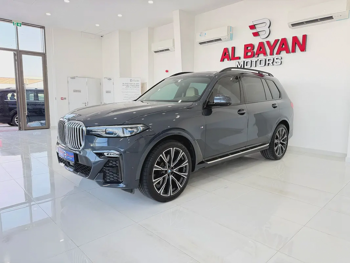 BMW X7 xdrive 50i رمادي / بيج 2019 خليجي-1-1