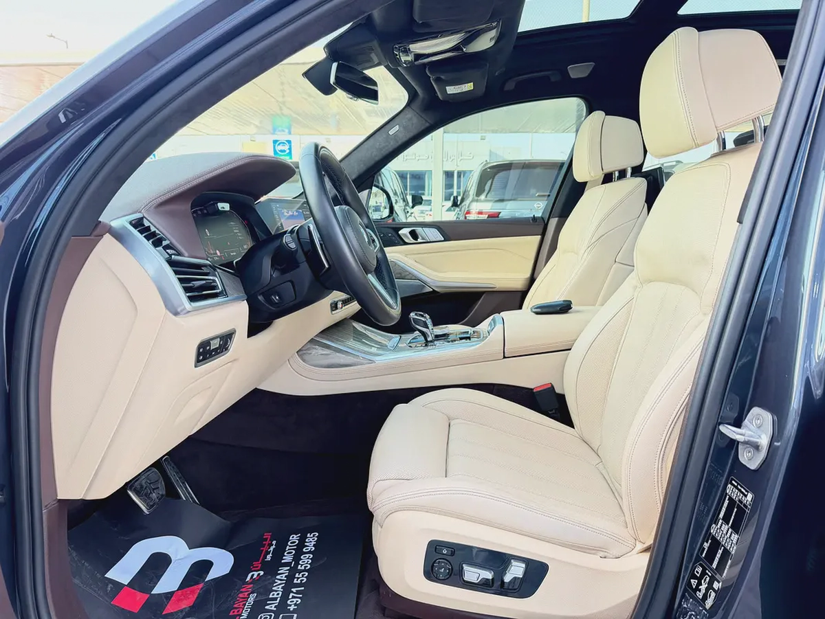 BMW X7 xdrive 50i رمادي / بيج 2019 خليجي-6-6