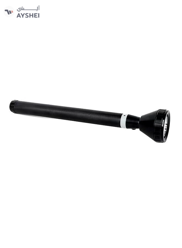 GEEPAS 470mm Hyper Bright Cool White Rechargeable LED Flashlight with Charging Adaptor 7000mAh NI-CD Battery Black Black 47cm